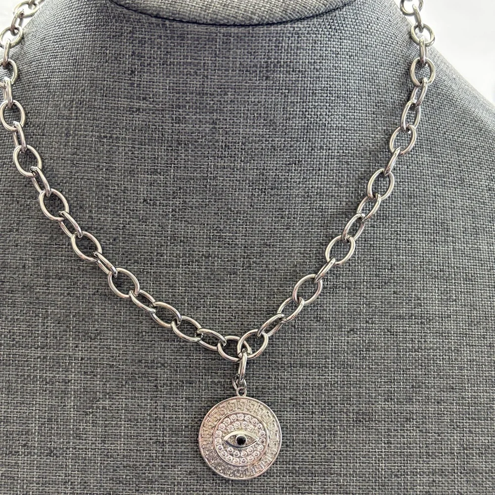 Mystic Eye Silver Pendant Necklace